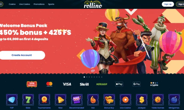 Rollino Review: Guide to Bonuses, Esports Betting, Payments, and Safety Features